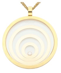 Chopard 18K geelgouden 'Happy Spirit' collier bezet met ca. 0.07 ct. diamant