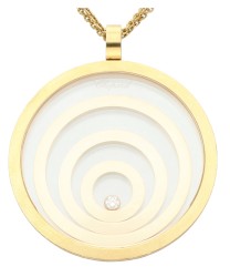 Chopard 18K geelgouden 'Happy Spirit' collier bezet met ca. 0.07 ct. diamant. 