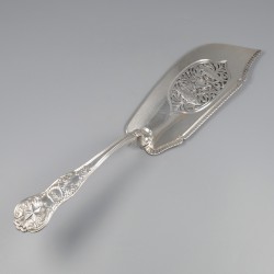 Victoriaanse visschep, William Knight II, Londen 1839, zilver.