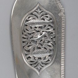 Victoriaanse visschep, William Knight II, Londen 1839, zilver.