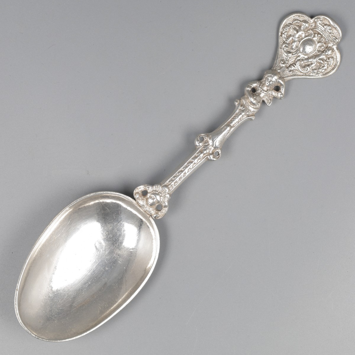 Gelegenheidslepel, Sneek ca. 1760, zilver.