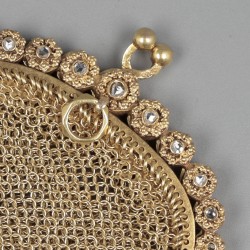 Art Nouveau beugelbeurs met diamanten, Frankrijk ca. 1900, goud.