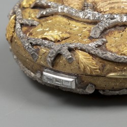 Compact / poederdoos met diamanten, Paolo Cazzaniga, Rome ca. 1950, goud.