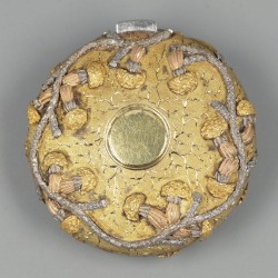 Compact / poederdoos met diamanten, Paolo Cazzaniga, Rome ca. 1950, goud.