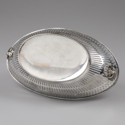 Bread basket, Netherlands ca. 1970, silver.