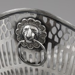 Bread basket, Netherlands ca. 1970, silver.