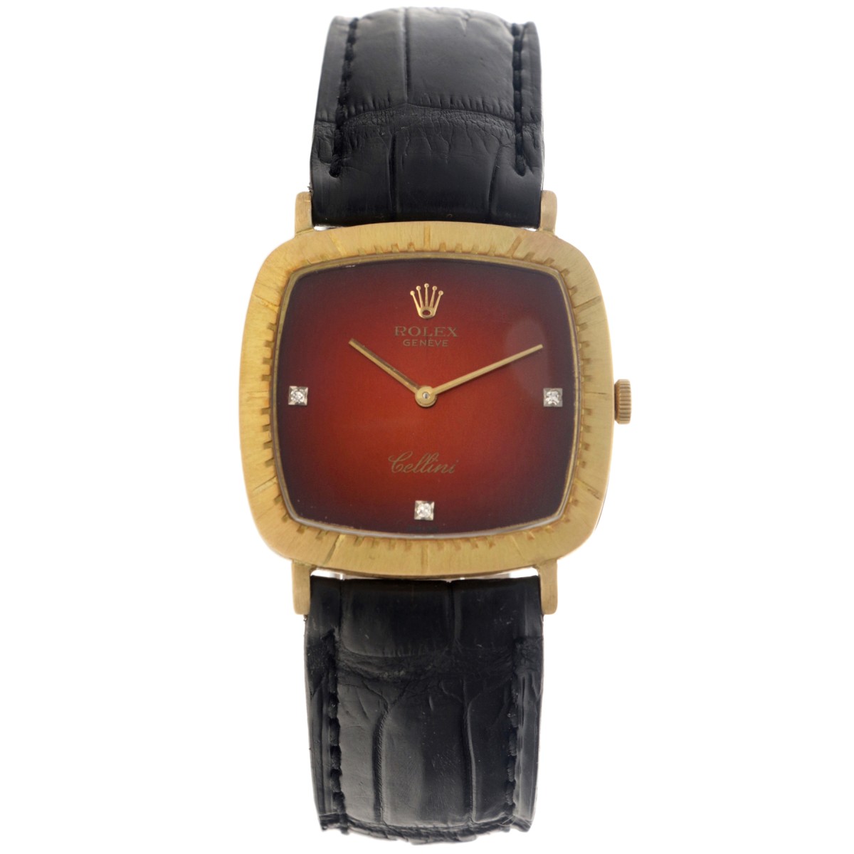 No Reserve - Rolex Cellini 18K. 'Red vignette' 4084 - Heren horloge - ca. 1970.