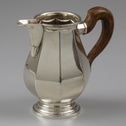 Art Deco koffie- en theeservies (5), België ca. 1930, zilver.