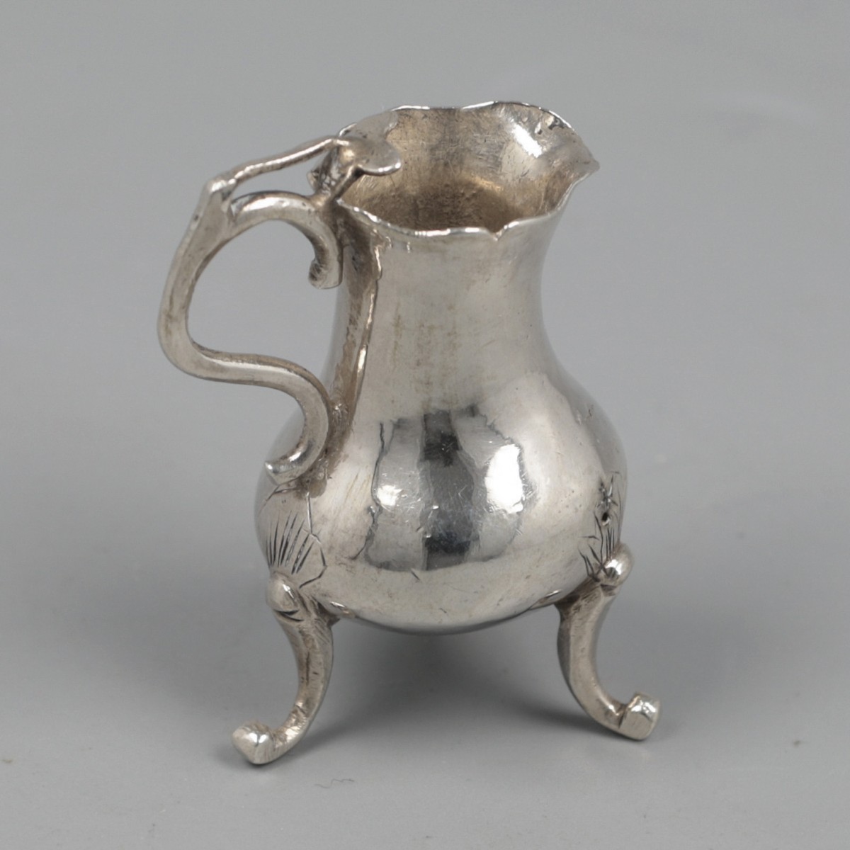 Miniatuur melkkannetje, Pieter van Somerwil II (1764-1802), Amsterdam ca. 1775, zilver.