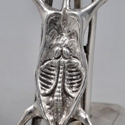 Miniatuur varken op trapleer, Frederik van Strant II (1727-1754), Amsterdam ca. 1730, zilver.