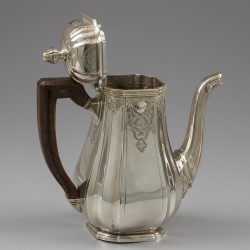 Koffie- en theeservies (5), Julienne Taelman, Gent ca. 1945, zilver.