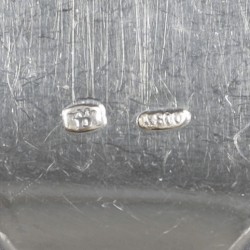 Art Deco visbestek (12), Delheid Frères model nr. 39, Brussel ca. 1940, zilver.
