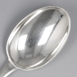 Art Deco dessertlepels (12), Delheid Frères model nr. 39, Brussel ca. 1940, zilver.