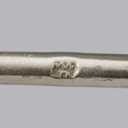 Art Nouveau messenleggers (12), Delheid Frères, Brussel ca. 1900, zilver.