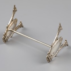 Art Nouveau messenleggers (12), Delheid Frères, Brussel ca. 1900, zilver.