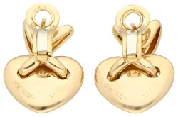 Chaumet 18K geelgouden hartvormige oorbellen crossover design