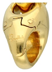 Pomellato 18K bicolor gouden schakelarmband bezet met ca. 0.96 ct. diamant