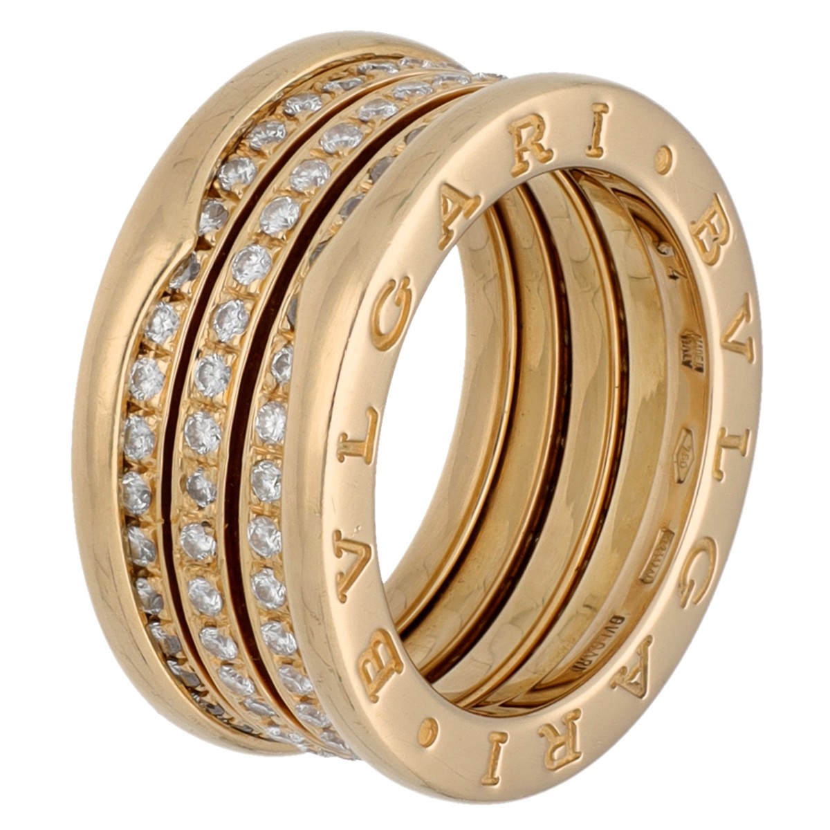 Bvlgari 18K geelgouden 'B.zero1' ring diamant.