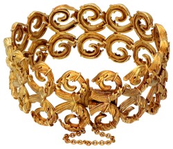 18K geelgouden vintage schakelarmband. 