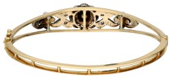 14K geelgouden bangle met diamant