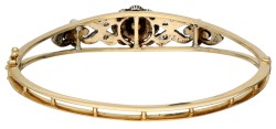 14K geelgouden bangle met diamant.