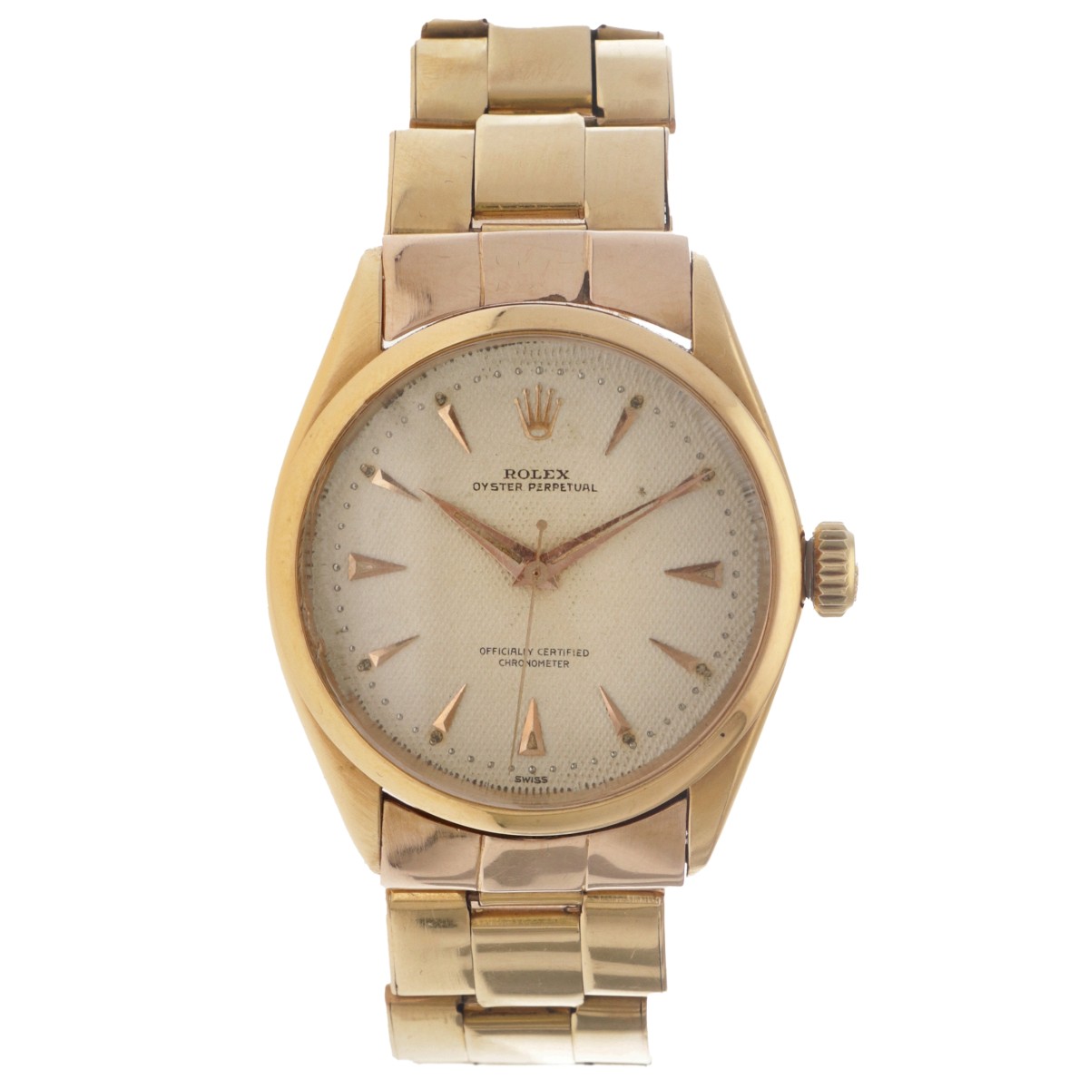 Rolex Oyster Perpetual 34 6284 "honeycomb" wijzerplaat- Heren horloge - ca. 1953.