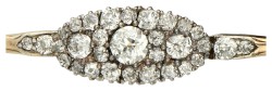 14K geelgouden broche met diamanten