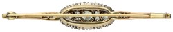 14K geelgouden broche met diamanten