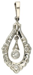 Witgouden hanger bezet met ca. 0.52 ct. diamant