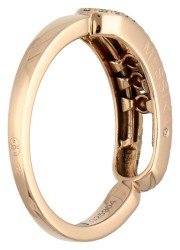 Messika 18K roségouden 'Baby Move Pavé' ring bezet met ca. 0.23 ct. diamant. 