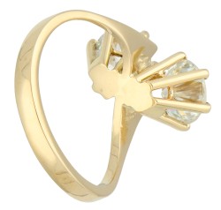 18K geelgouden toi et moi ring bezet met ca. 1.77 ct. diamant