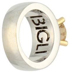 Bigli 18K witgouden bezet met diamant en kwarts
