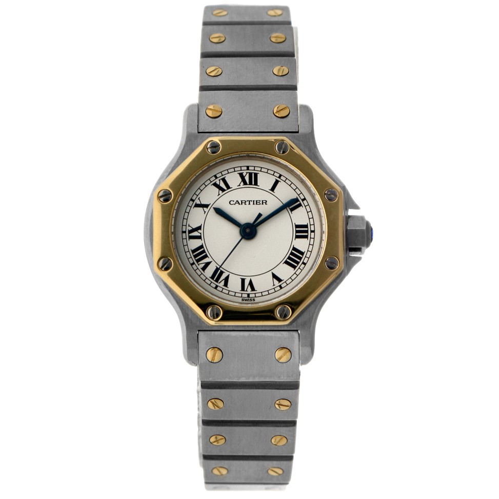 No Reserve - Cartier Santos Octagon 0907 - Dames horloge 