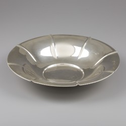 Art Deco fruitschaal, Wolfers Frères, Brussel ca. 1945, zilver.