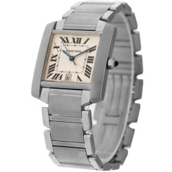 No Reserve - Cartier Tank Française Large 2302/W51002Q3 - Midsize horloge 