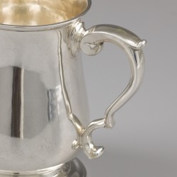 'Georgian silver' bierpul / pint, Richard Gurney & Thomas Cook, Londen 1753, zilver.