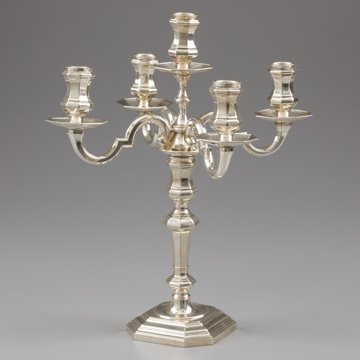 Kandelaar, Zaramella Argenti, Padua ca. 1980, zilver