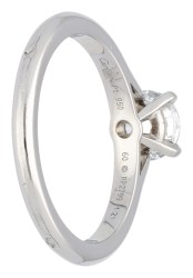 Cartier platina solitair ring met 1.21 ct. diamant