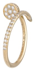 Cartier 18K geelgouden 'Juste un Clou' ring bezet met ca. 0.40 ct. diamant