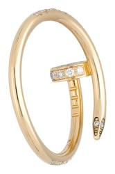 Cartier 18K geelgouden 'Juste un Clou' ring bezet met ca. 0.40 ct. diamant