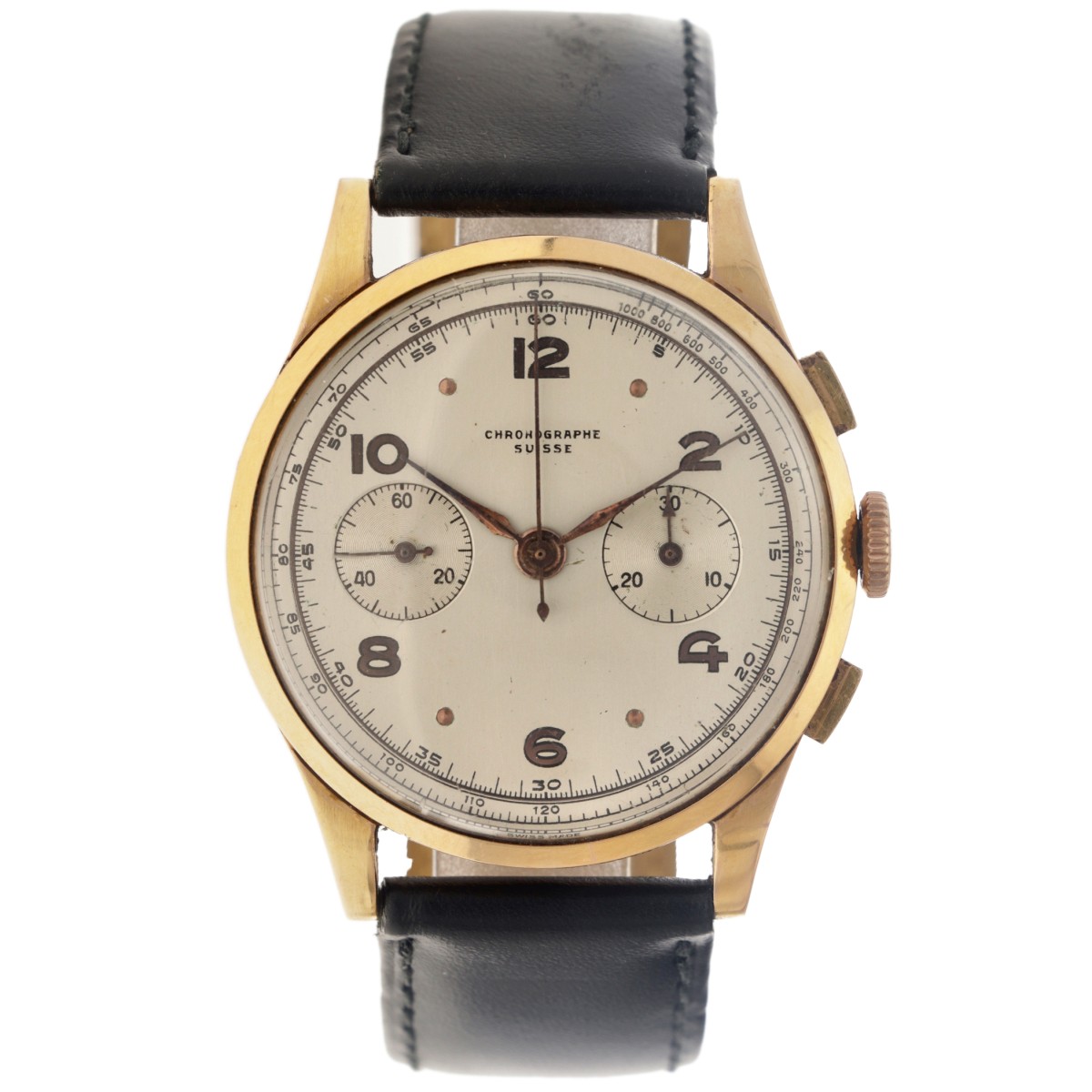 No Reserve - Chronographe Suisse 18K. 116 - Heren horloge - ca. 1950's.