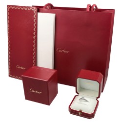 Cartier platina solitair ring met 1.21 ct. diamant
