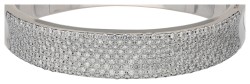 18K witgouden bangle armband bezet met ca. 2.75 ct. diamanten