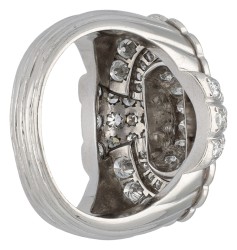 Platina ring bezet met ca. 2.43 ct. diamant
