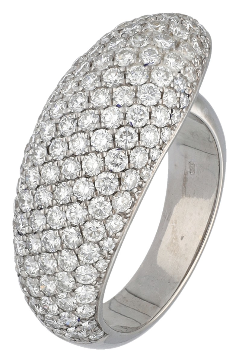 18K witgouden ring bezet met ca. 2.16 ct. diamant