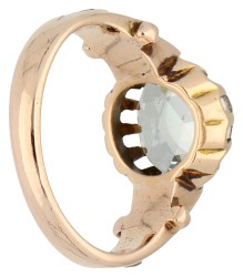 14K roségouden ring met diamant