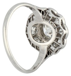 Platina ring bezet met ca. 1.87 ct. diamant