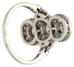 14K witgouden prinsessenring bezet met ca. 1.15 ct. diamant