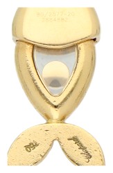 Chopard 18K geelgouden 'Happy Diamonds Fish' hanger bezet met ca. 0.04 ct. diamant en saffier