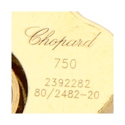 Chopard 18K geelgouden 'Happy Diamonds Elephant' hanger bezet met ca. 0.03 ct. diamant en saffier